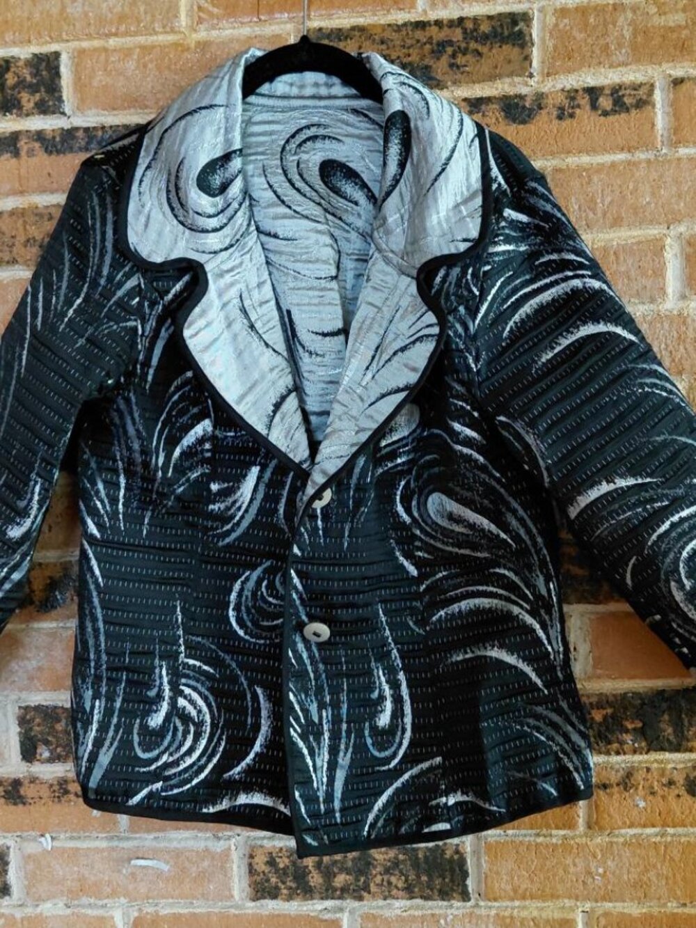 I-Reversibles Abstract Design Reversible Jacket - Picture 5 of 6